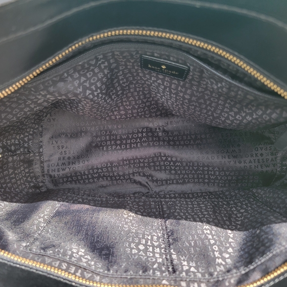 Kate Spade Black, White And Blush Pink Vinyl Striped Tote With Leather Trim - Picture 8 of 11